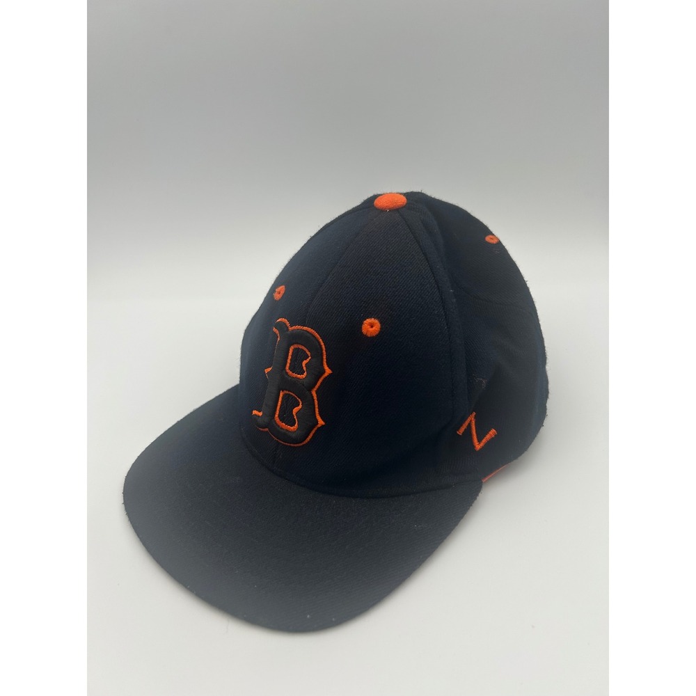 Zephyr Youth Boise State Broncos B Logo Hat Black Orange Stretch Fit Cap B657